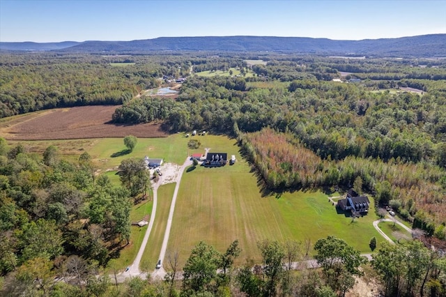 drone / aerial view with a mountain view