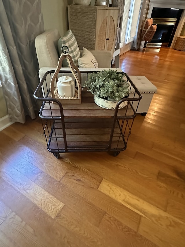 interior details featuring wood-type flooring