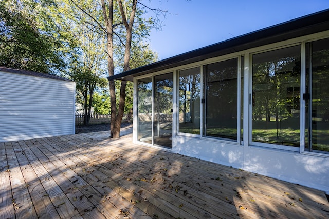 view of wooden terrace