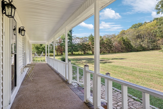 view of patio / terrace with a porch