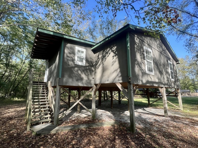 exterior space with a carport