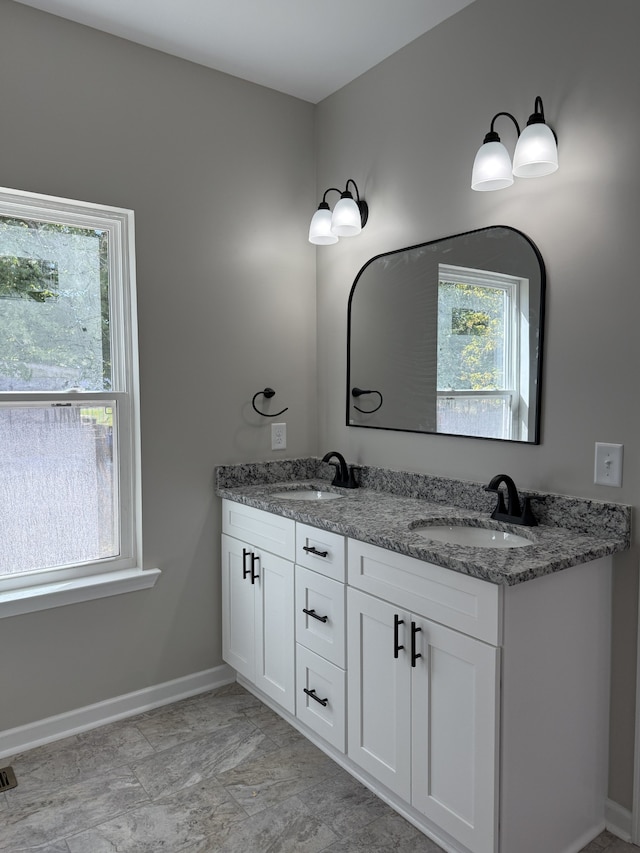 bathroom featuring vanity