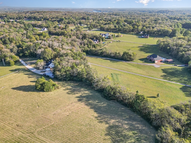 bird's eye view featuring a rural view