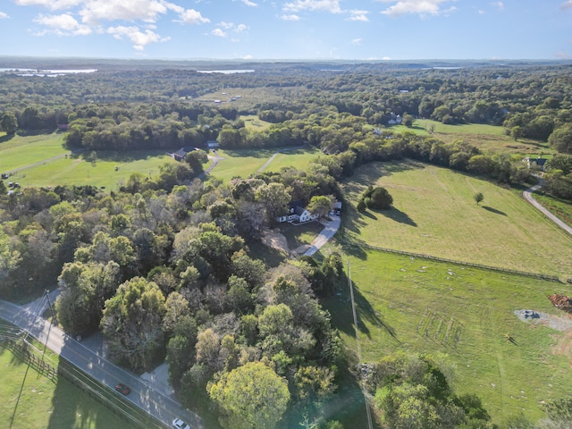 aerial view with a rural view