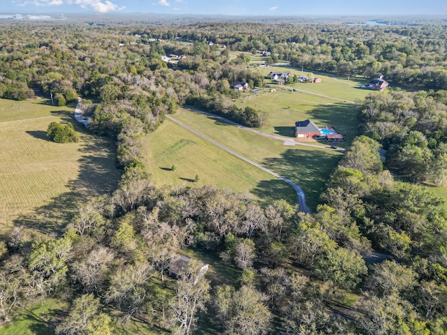 drone / aerial view with a rural view