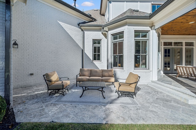 view of patio / terrace with an outdoor hangout area