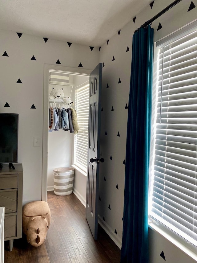 bedroom featuring hardwood / wood-style flooring