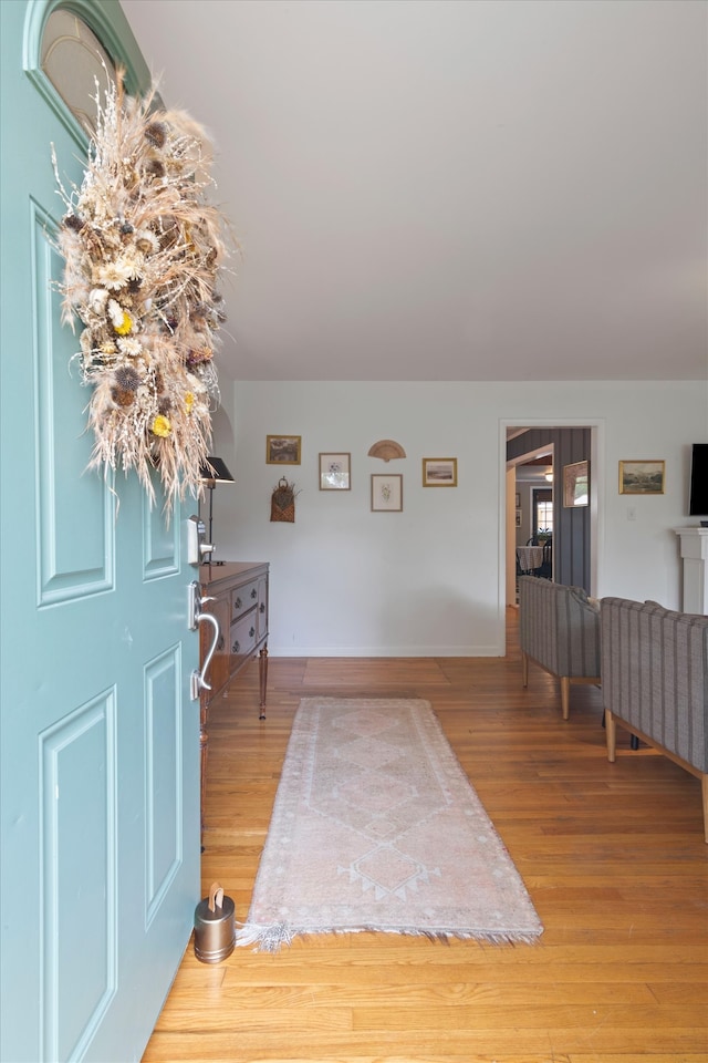 entrance foyer featuring hardwood / wood-style flooring