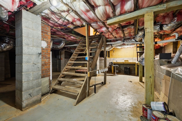 view of basement