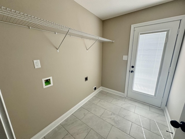 laundry room with hookup for a washing machine and electric dryer hookup