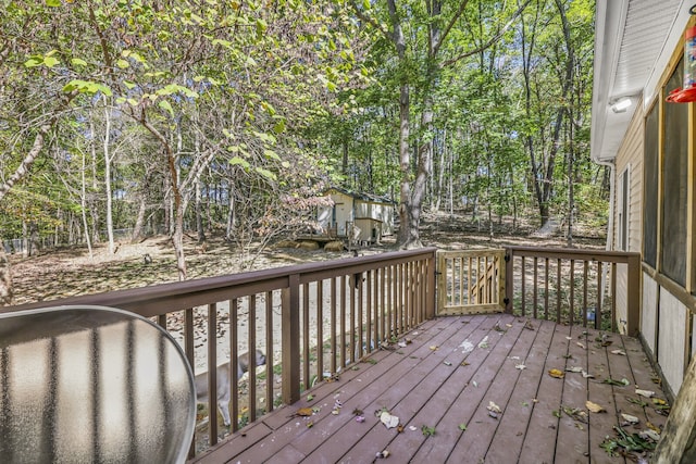 view of wooden deck