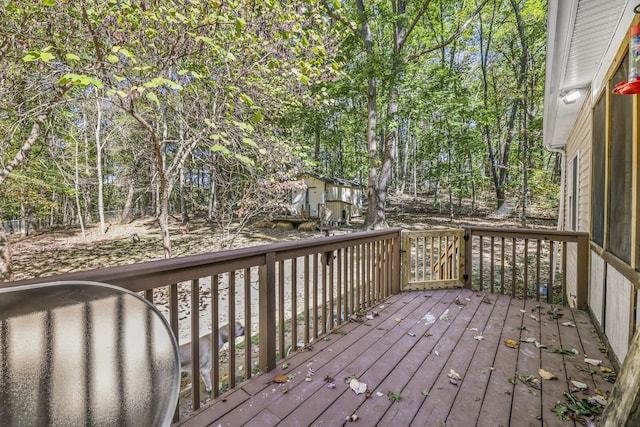 455 Bluff View Dr, Spencer, TN 38585 - view of wooden deck
