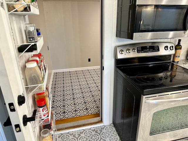 kitchen featuring appliances with stainless steel finishes