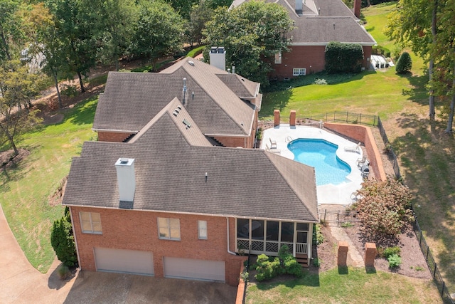 birds eye view of property