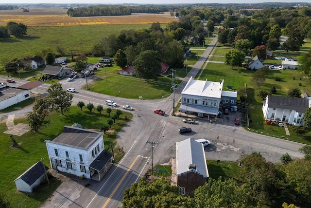 bird's eye view with a rural view