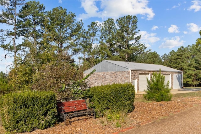 view of home's exterior featuring a garage