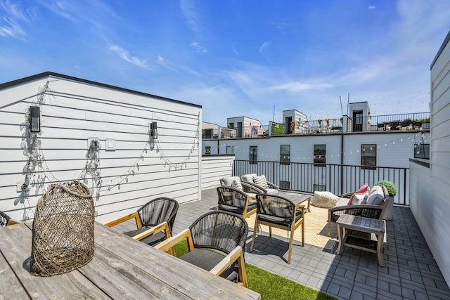 view of patio / terrace featuring an outdoor hangout area