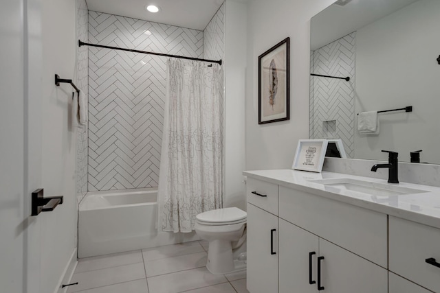2176 Carson St Unit 23, Nashville, TN 37211 - full bath featuring vanity, shower / tub combo with curtain, and tile patterned flooring