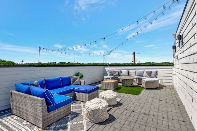 view of patio / terrace with an outdoor hangout area