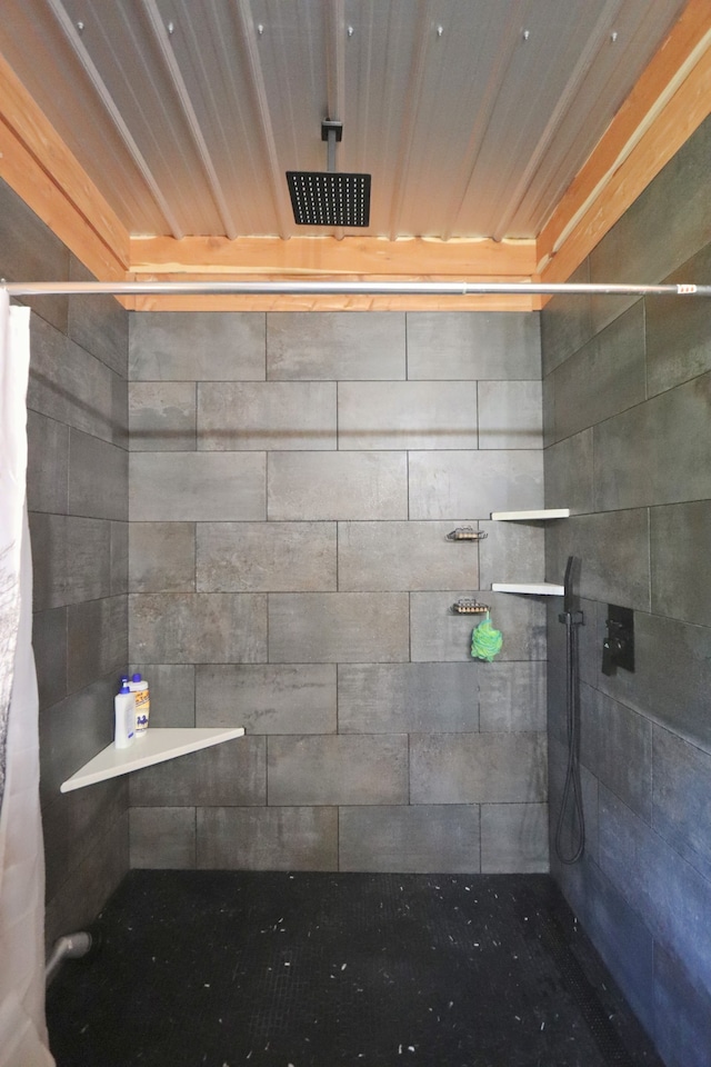 bathroom featuring walk in shower