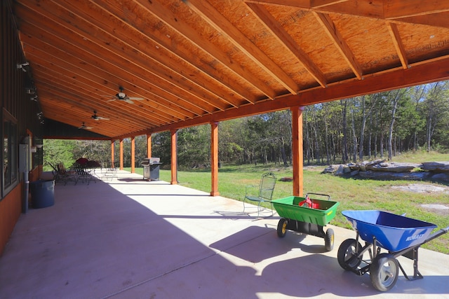 view of patio / terrace featuring a grill