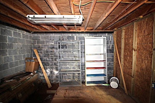 view of basement