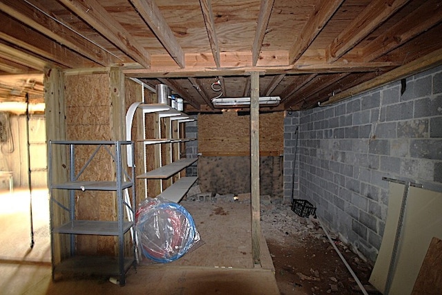 view of basement