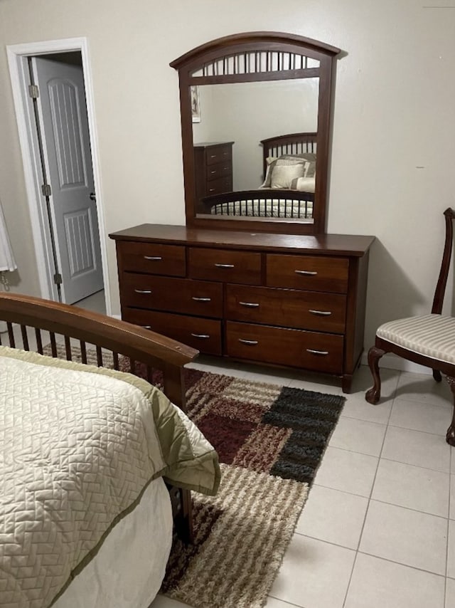 view of tiled bedroom