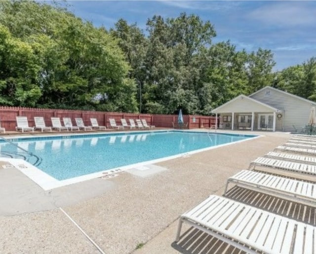 view of pool with a patio area