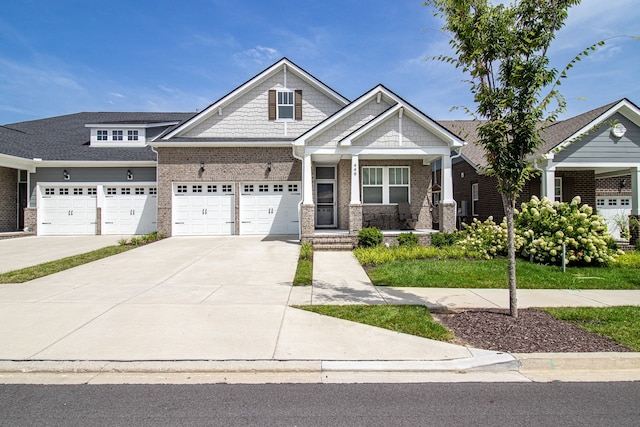 craftsman-style house with a garage