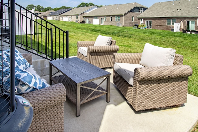 view of patio featuring outdoor lounge area