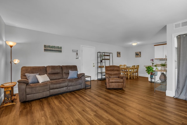 living room featuring wood-type flooring