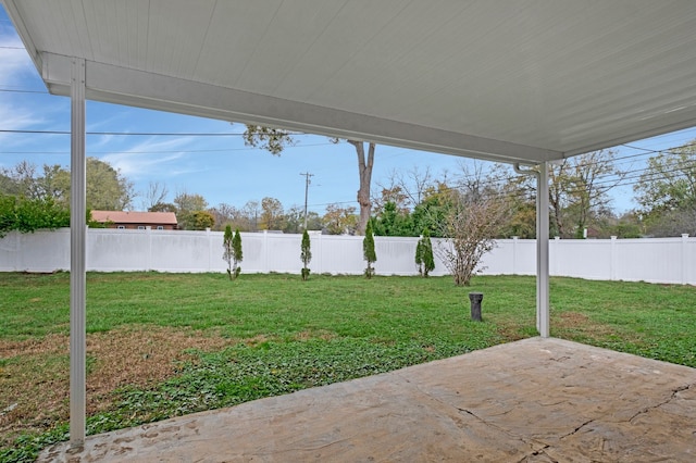 view of yard with a patio