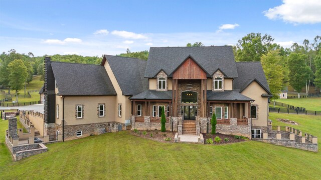 view of front of house with a front yard