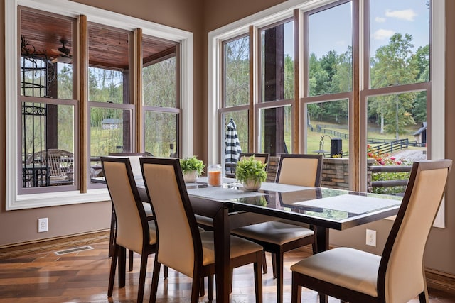 view of sunroom