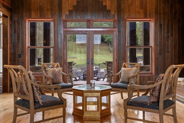 interior space featuring french doors and a healthy amount of sunlight