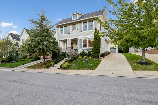 view of front of home featuring a front yard