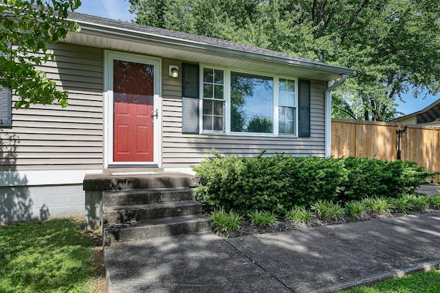 view of entrance to property