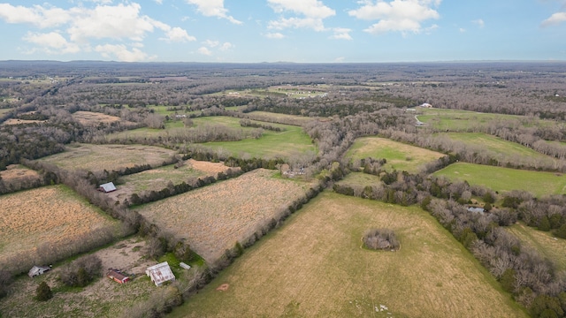 bird's eye view featuring a rural view