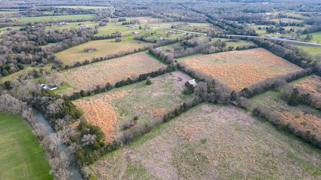 aerial view featuring a rural view