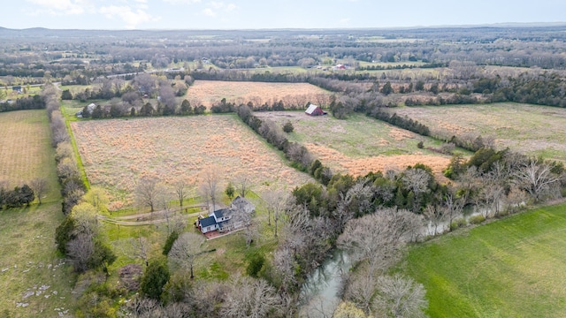 bird's eye view with a rural view