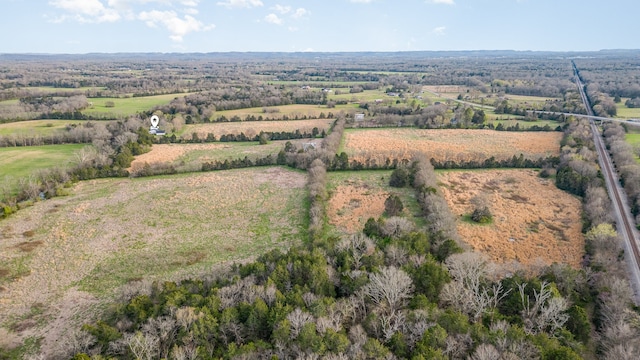 bird's eye view with a rural view