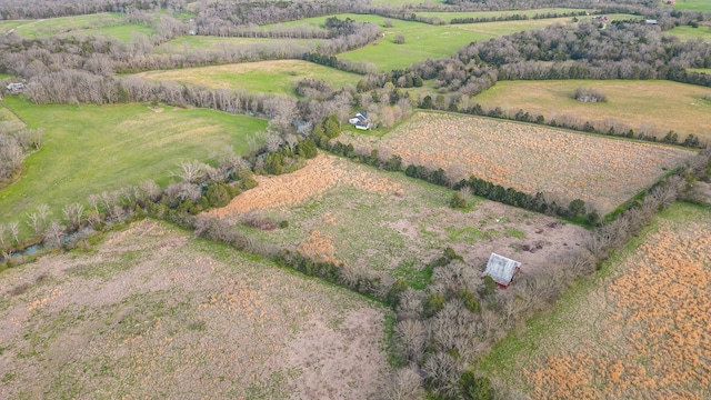 aerial view with a rural view