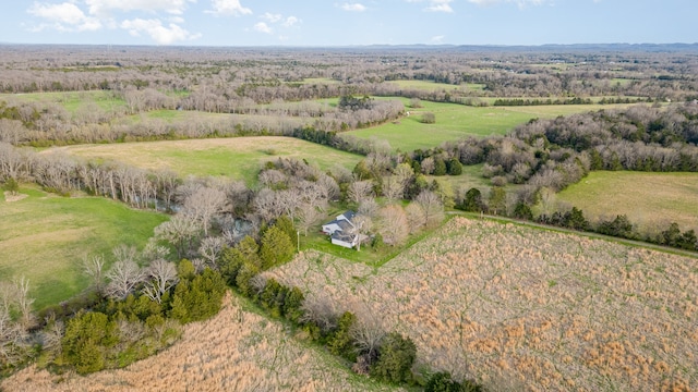 drone / aerial view featuring a rural view