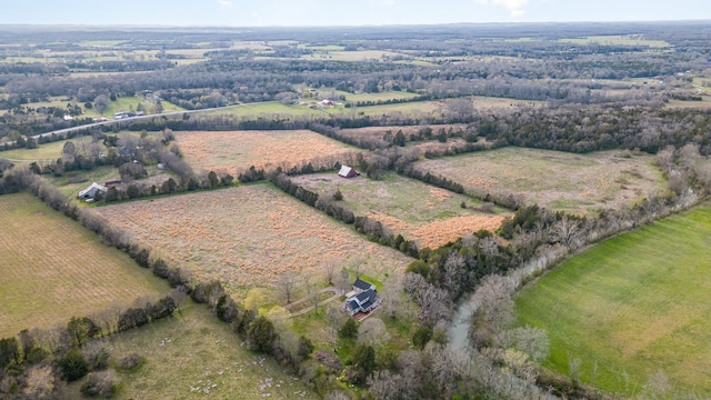 drone / aerial view with a rural view