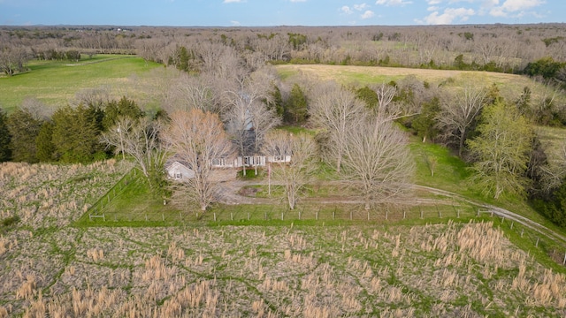 bird's eye view featuring a rural view