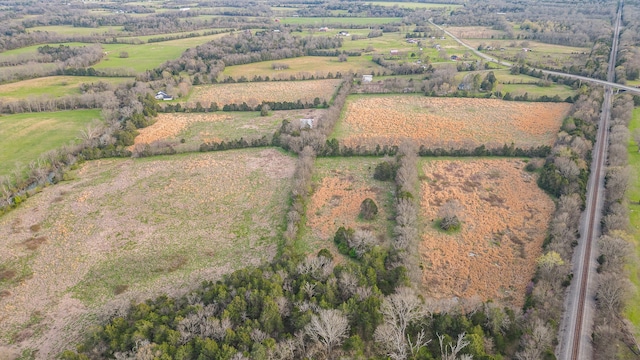 drone / aerial view featuring a rural view