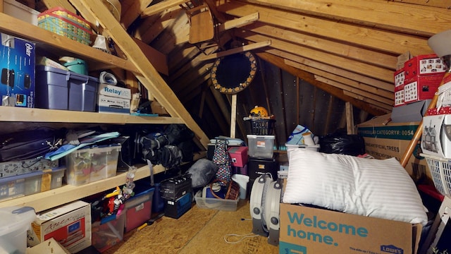 view of attic