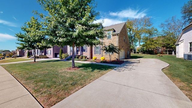 view of property hidden behind natural elements with a front yard