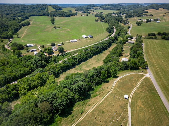 bird's eye view featuring a rural view